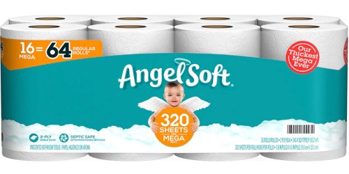 Angel Soft Toilet Paper Mega Rolls 16-Count Only $8.99 on Walgreens.com (Reg. $15)