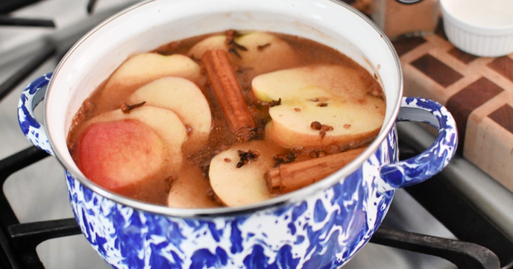 apple spice simmer pot on the stove