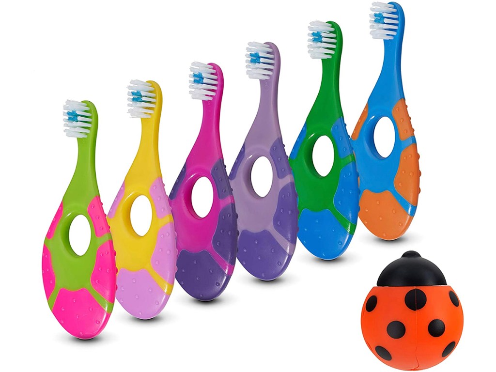 6 pack toothbrush with holder