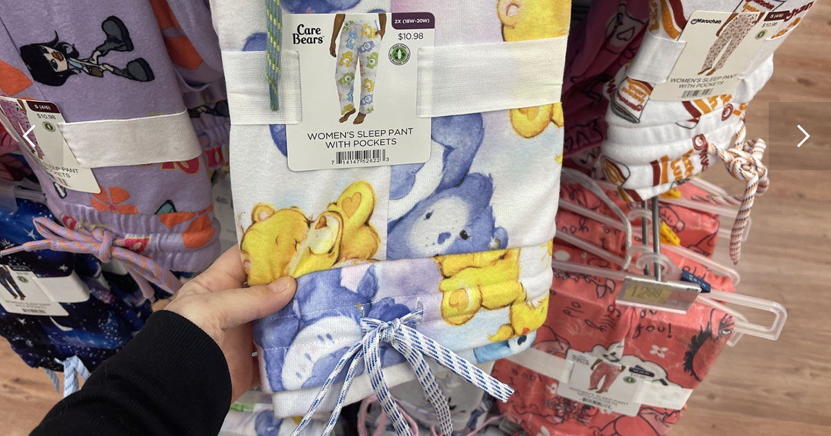 Women’s Pajama Pants w/ Pockets Only $10.98 at Walmart | Care Bears, Lucky Charms, + More