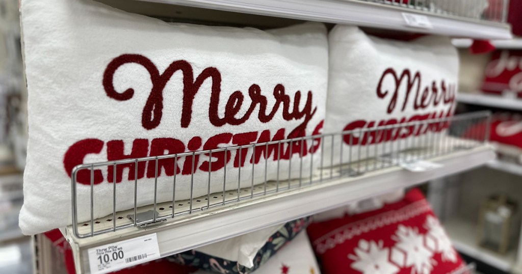 christmas throw pillows at Target