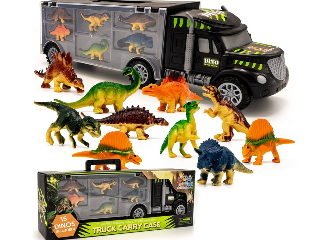 dinosaur truck set