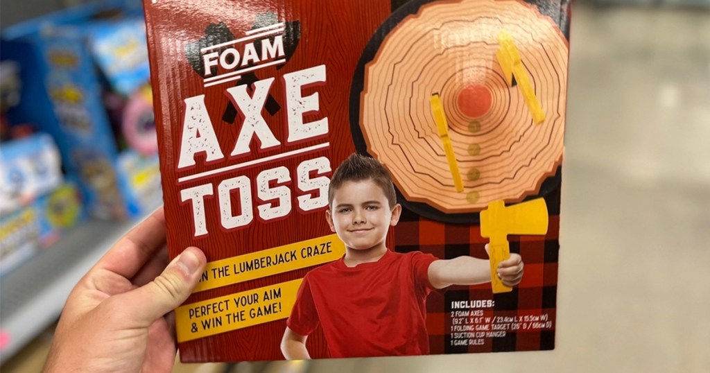 foam axe toss in hand