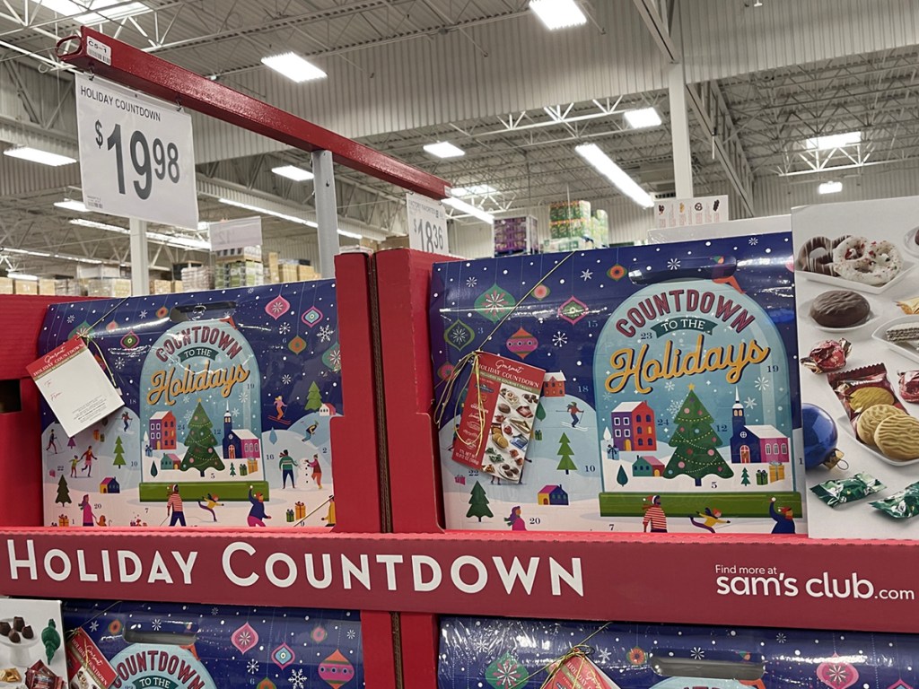 holiday countdown advent calendar in sams club