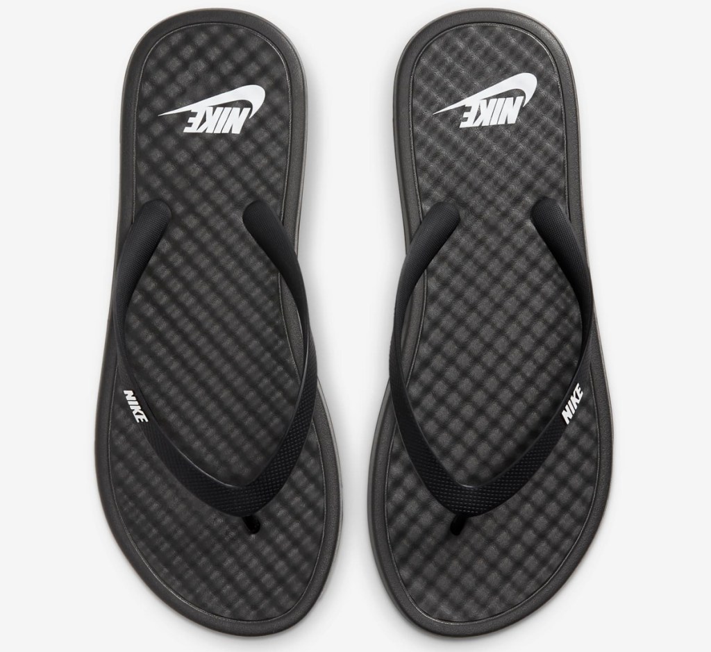 black nike flip flops