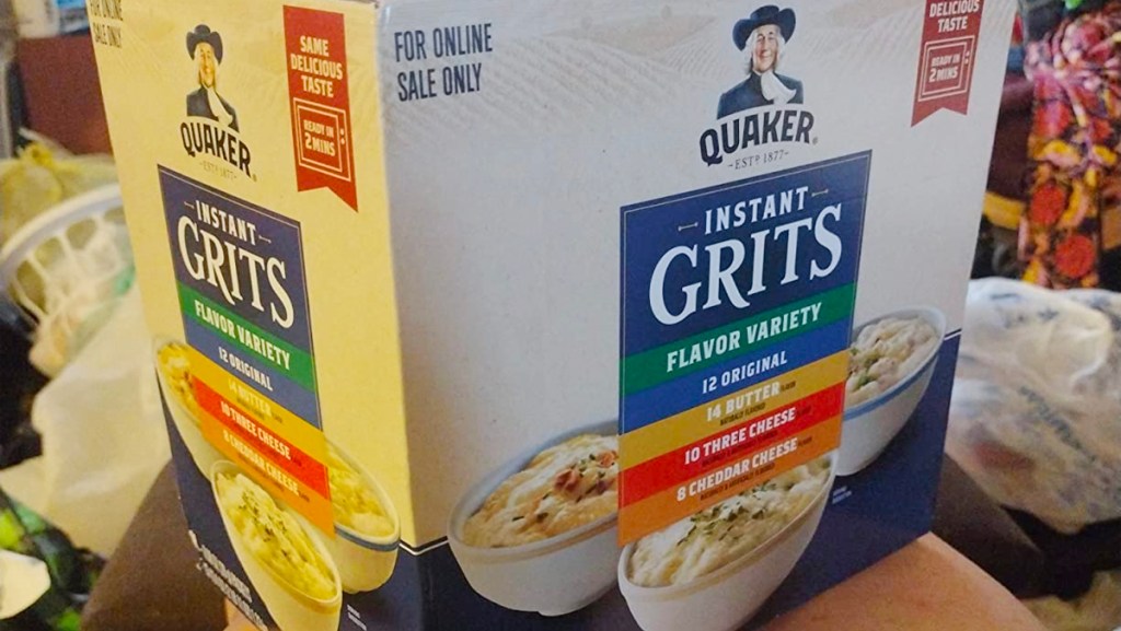 quaker instant grits 44 count variety box