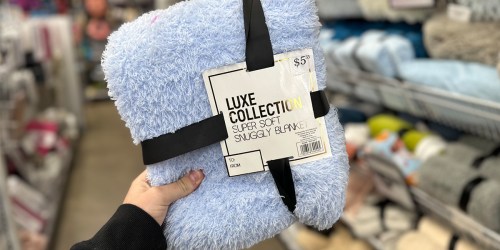 Super Soft Snuggly Blankets are JUST $5 at Five Below | Great Gift or Donation Item!