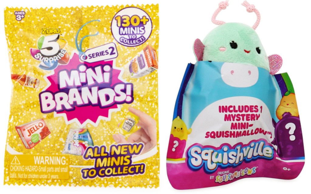 mini brands and squishmallows surprise toys