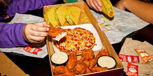 Best Taco Bell Coupons | GameDay Box w/ Chicken Wings Available Now + Free Mexican Pizza Delivered!
