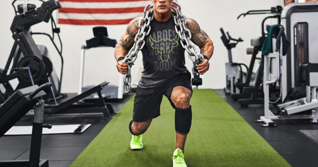 the rock working out