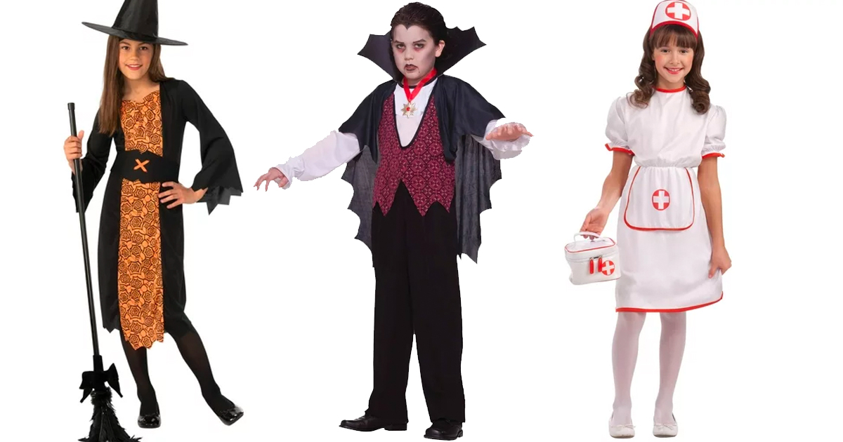 witch, vampire and nurse costumes