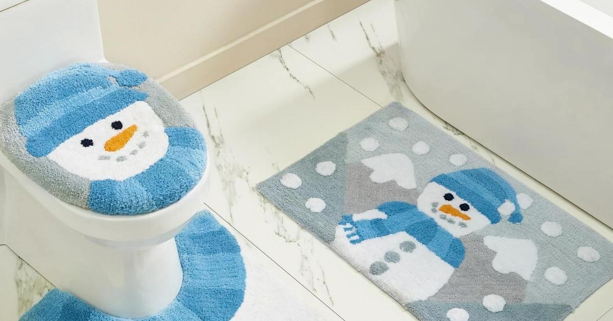 snowman rugs for bathroom