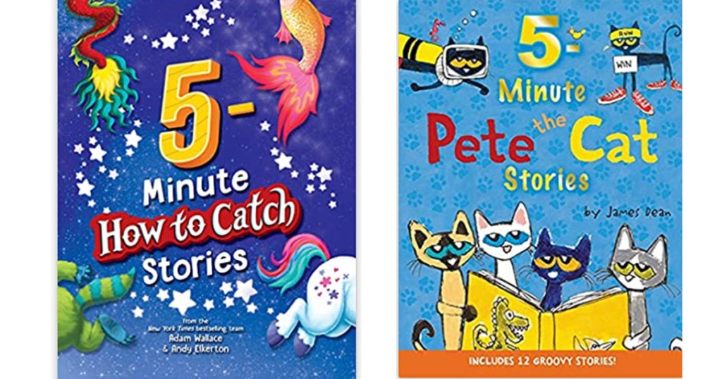 5 minute how to catch stores book and 5 minute pete the cat stories book