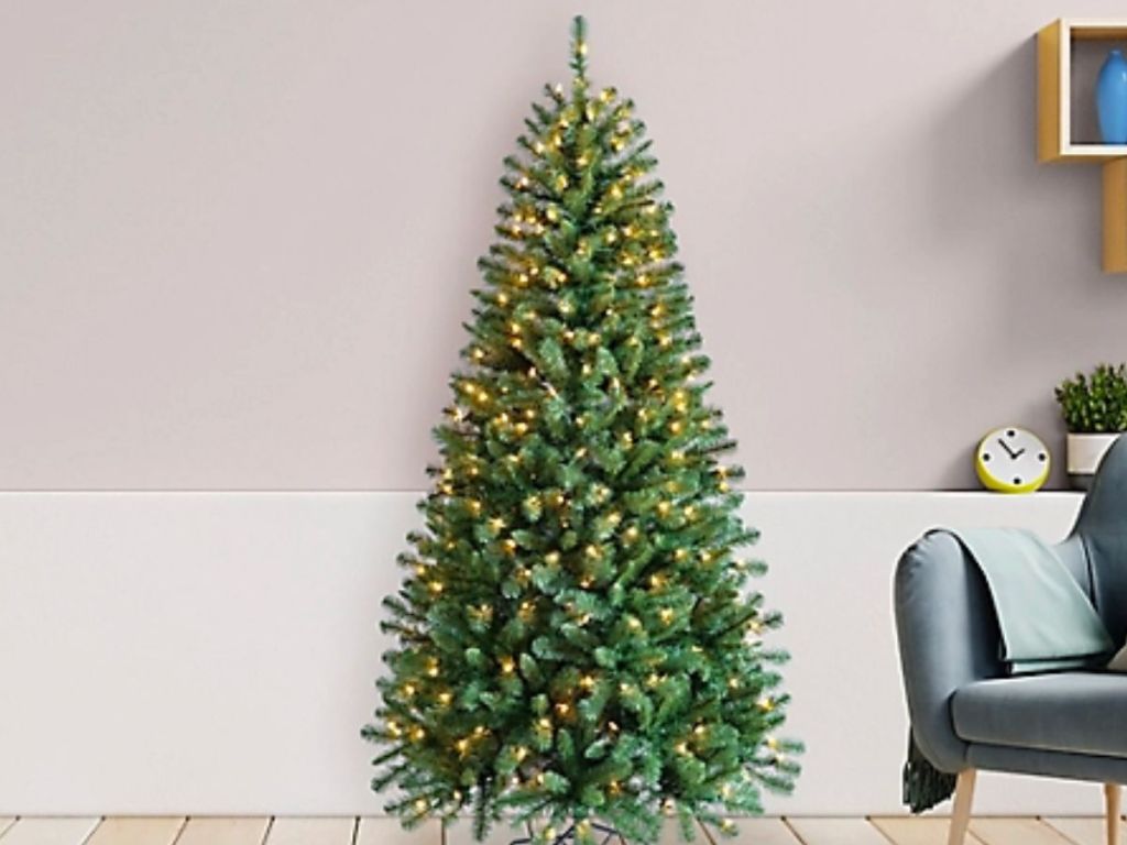 6.5' Sausalito Pine Artificial Prelit Christmas Tree
