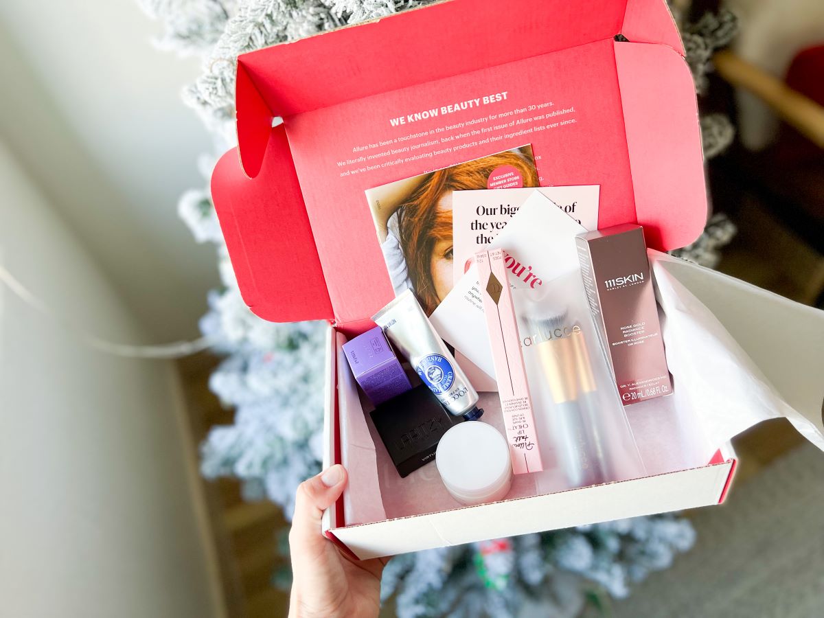 hand holding an Allure Beauty Box