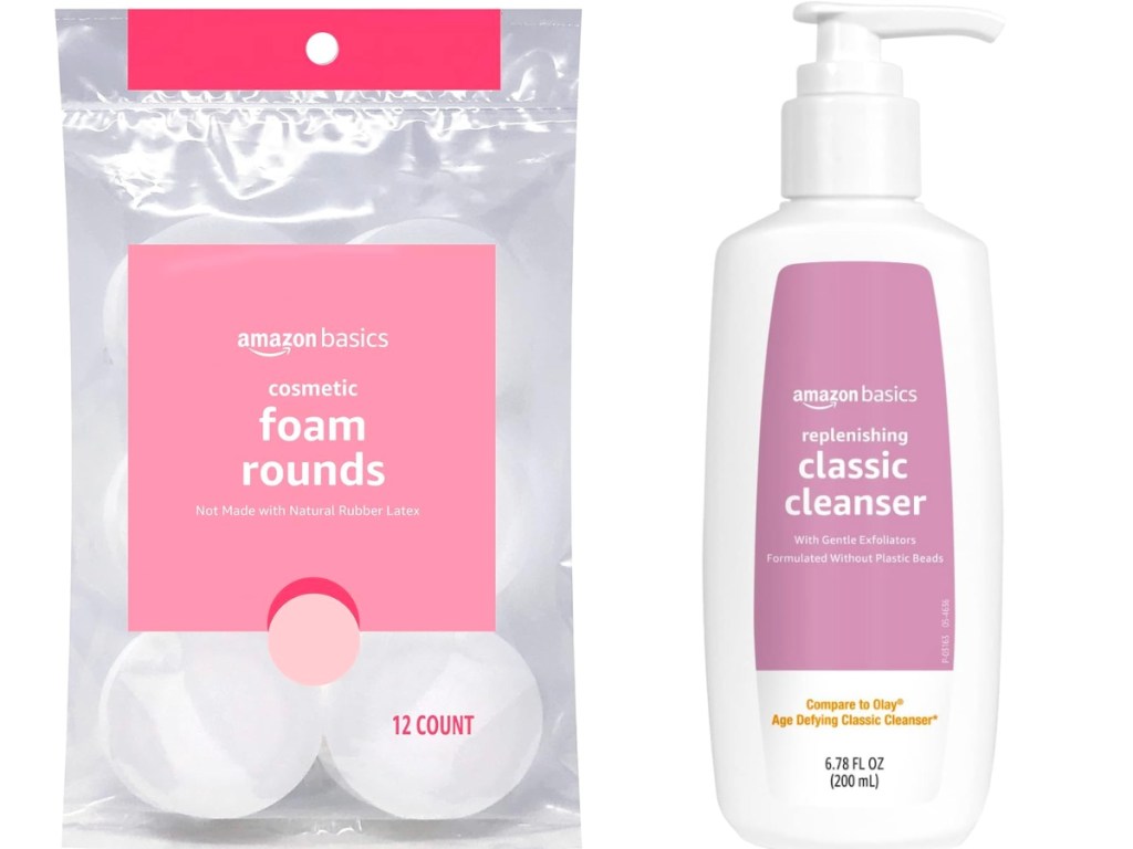 amazon basics cosmetic rounds and classic cleanser