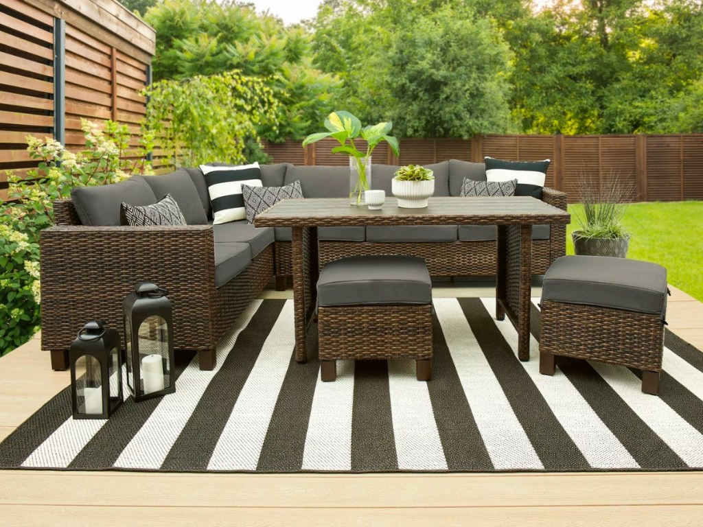 Better Homes & Gardens Brookbury 5-Piece Outdoor Sectional Dining Set