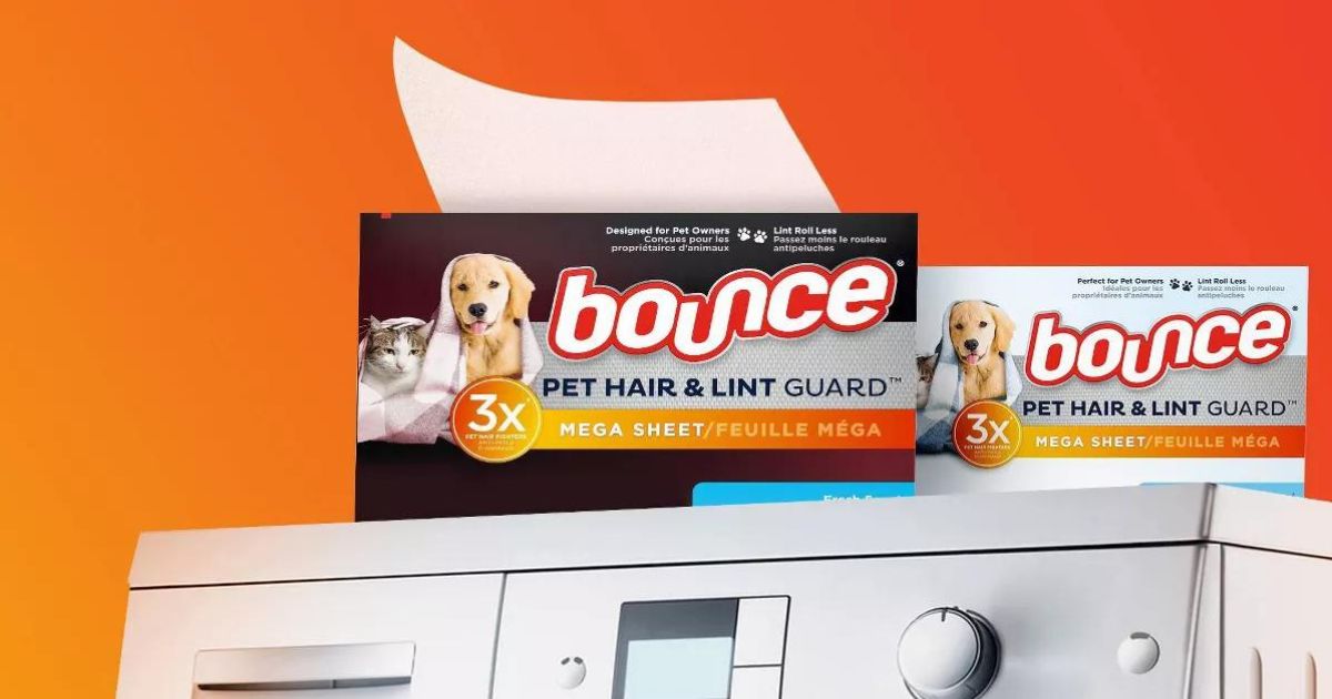 Bounce pet hair and lint dryer sheets