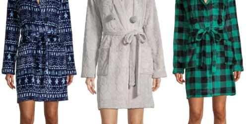JCPenney Plush Hooded Robe Only $19.99 (Reg. $49) – 6 Designs Available