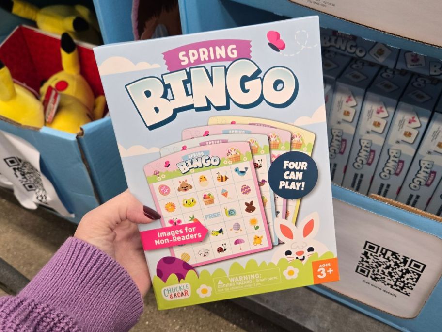 Chuckle & Roar Easter Bingo Game in hand in store