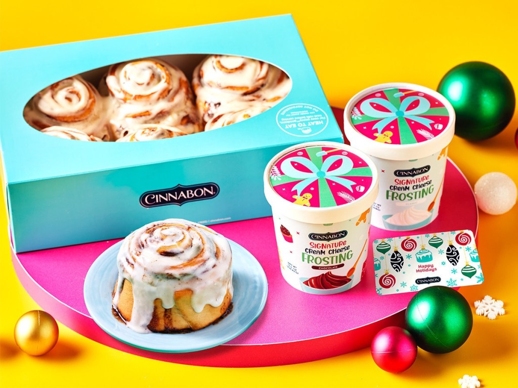 limited-time holiday products from Cinnabon