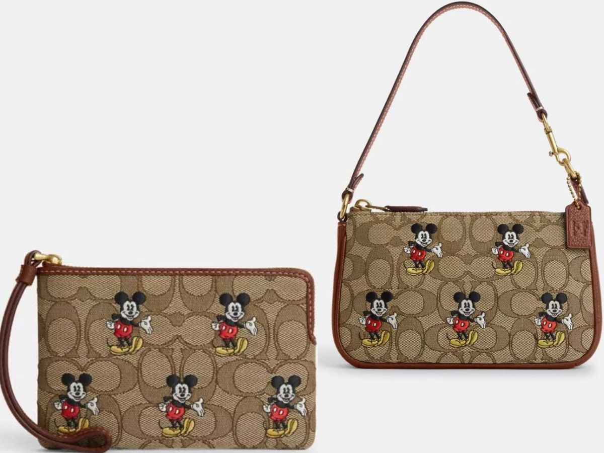 two coach Mickey Mouse bags