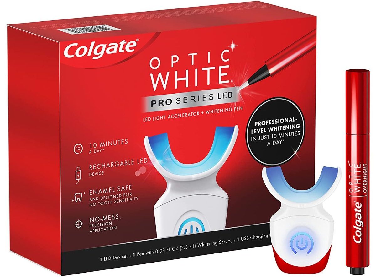stock image of a pro series led colgate whitening kit