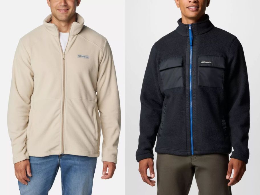 2 men wearing Columbia Men's Fleece 