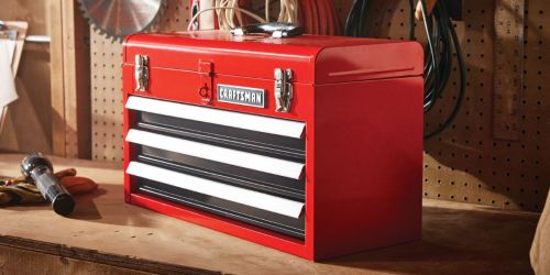 Craftsman 3-Drawer Red Steel Lockable Tool Box Only $49.98 Shipped on Lowes.com