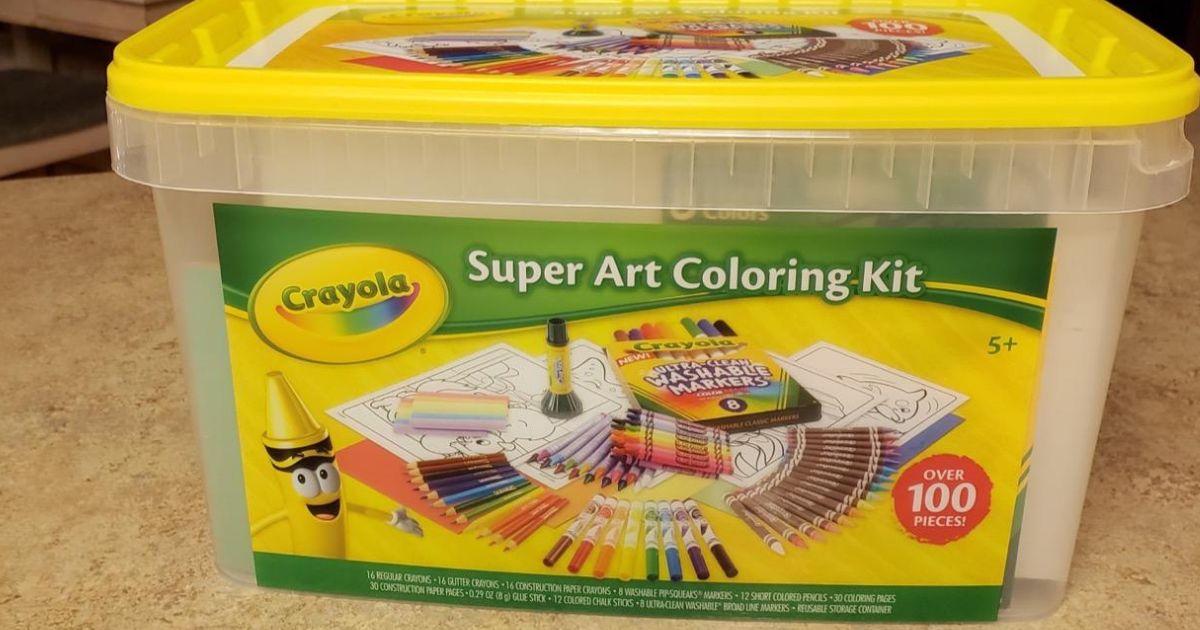 Crayola Super Art Coloring Kit Only $21 on  (Regularly $31), Over  100 Markers, Crayons & More
