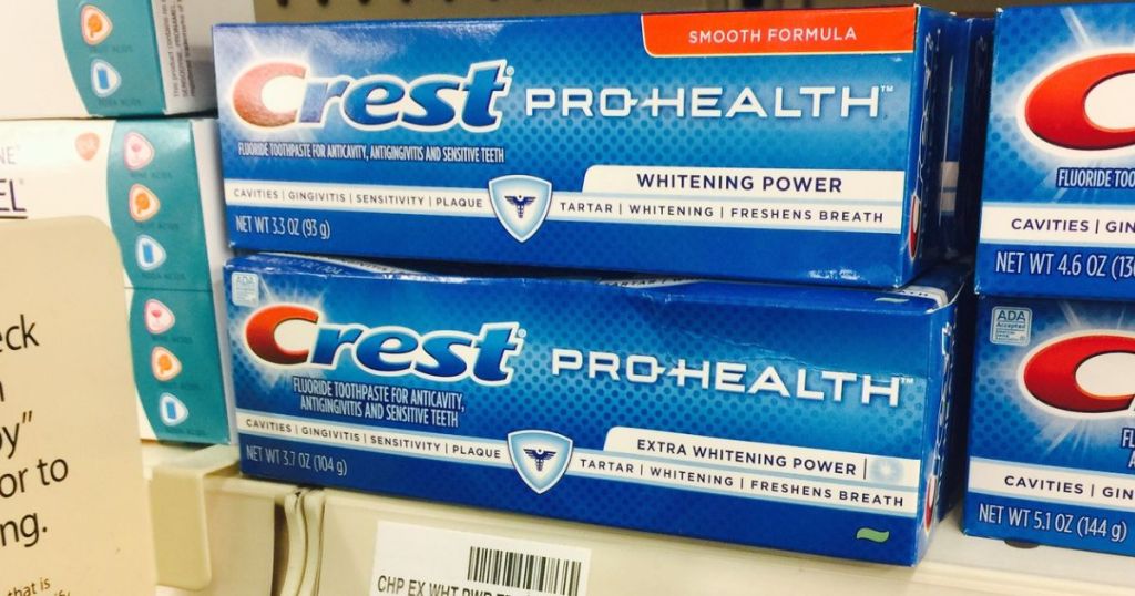 Crest Pro-Health Toothpaste on the shelf at CVS