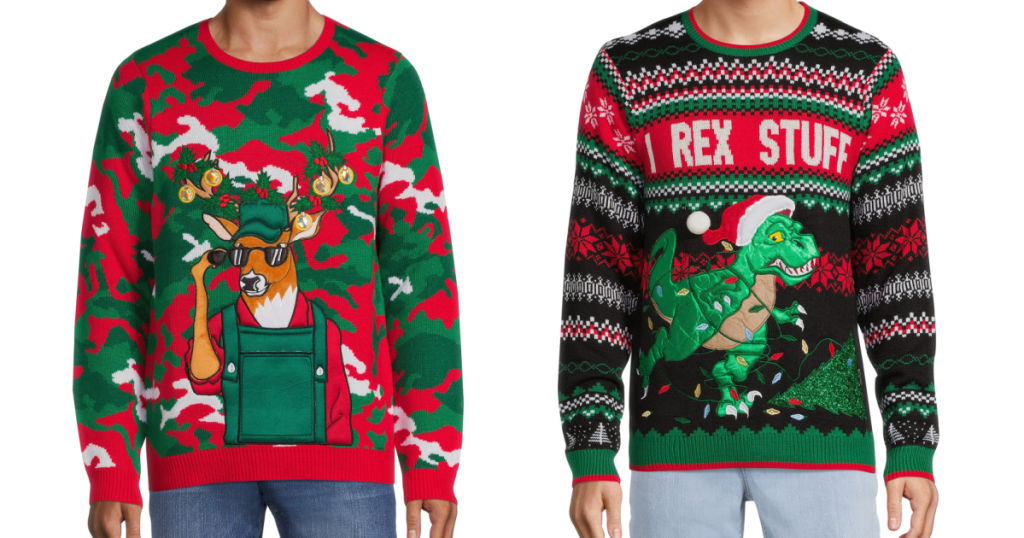 Deer and Rex Christmas Sweater