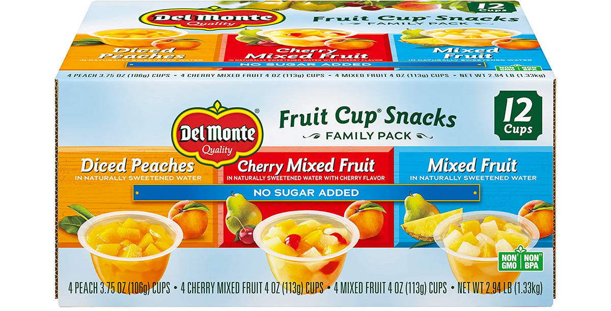 Del Monte Fruit Cups 12Count Packs Only 6.38 Shipped on Amazon Hip2Save