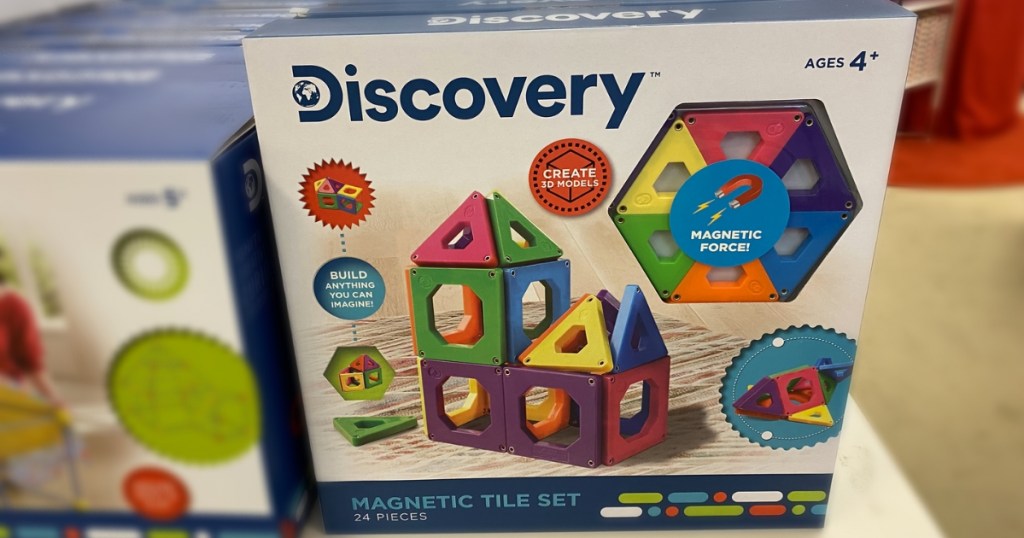 Discovery Kids Toy Magnetic Tiles 24-Piece Set