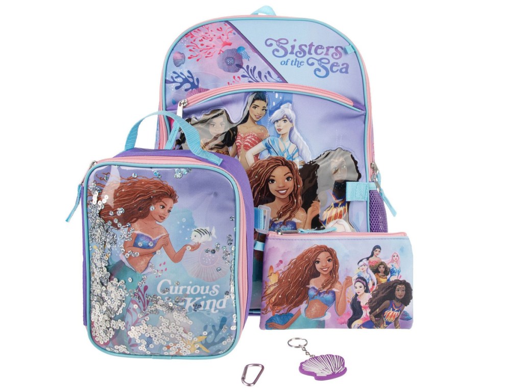 Disney's The Little Mermaid Kids 5-Piece Backpack Set-2