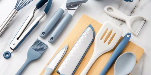Kitchen Gadget 24-Piece Set Only $10.99 on Macys.com (Reg. $58) | Silicone Tools, Cutting Board, & More