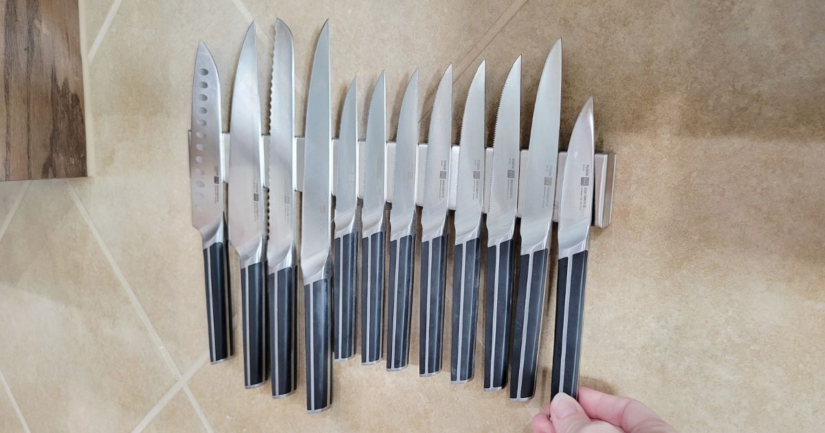 Magnetic Knife Holder Only $12.47 on Amazon | Frees Up Counter & Drawer Space