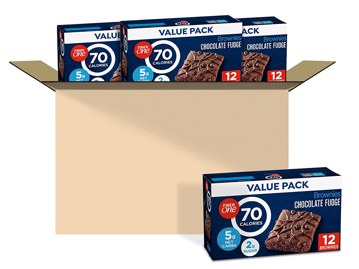 FOUR Fiber One Brownies 12-Count Boxes