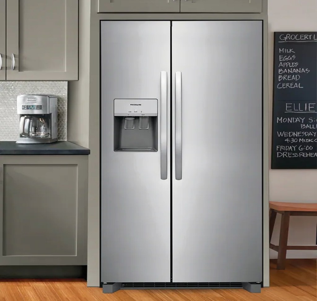 french door refrigerator in kitchen