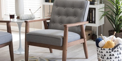 Baxton Studio Mid-Century Arm Chair Only $105.78 Shipped on Amazon (Regularly $285)