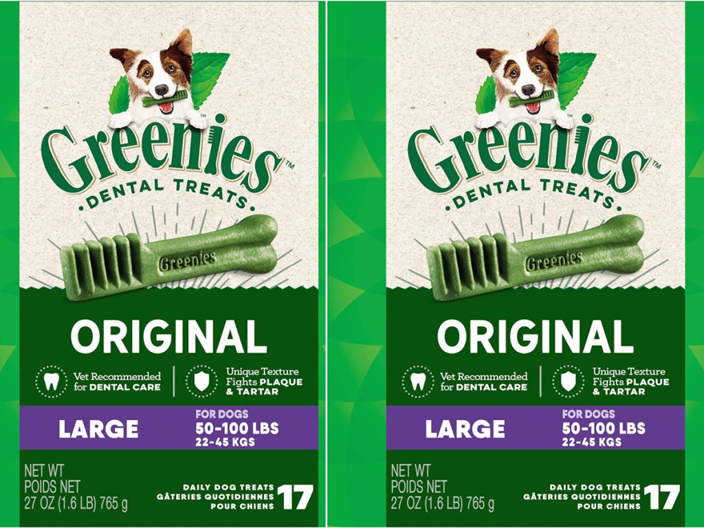 Greenies Original Large Natural Dog Dental Care Dog Treats 17 count