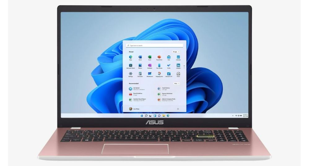 ASUS Vivobook Go 15.6" FHD Laptop, Intel Pentium, 4GB, 128GB, Win 11 (S Mode), Office 365 1-Yr, Pink 