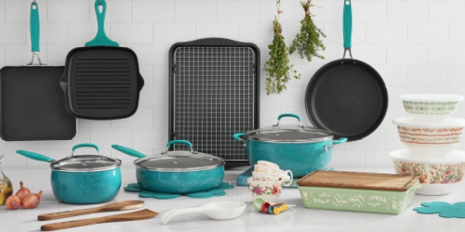 The Pioneer Woman Cookware 34-Piece Set Only $78 Shipped on Walmart.com (Reg. $170)