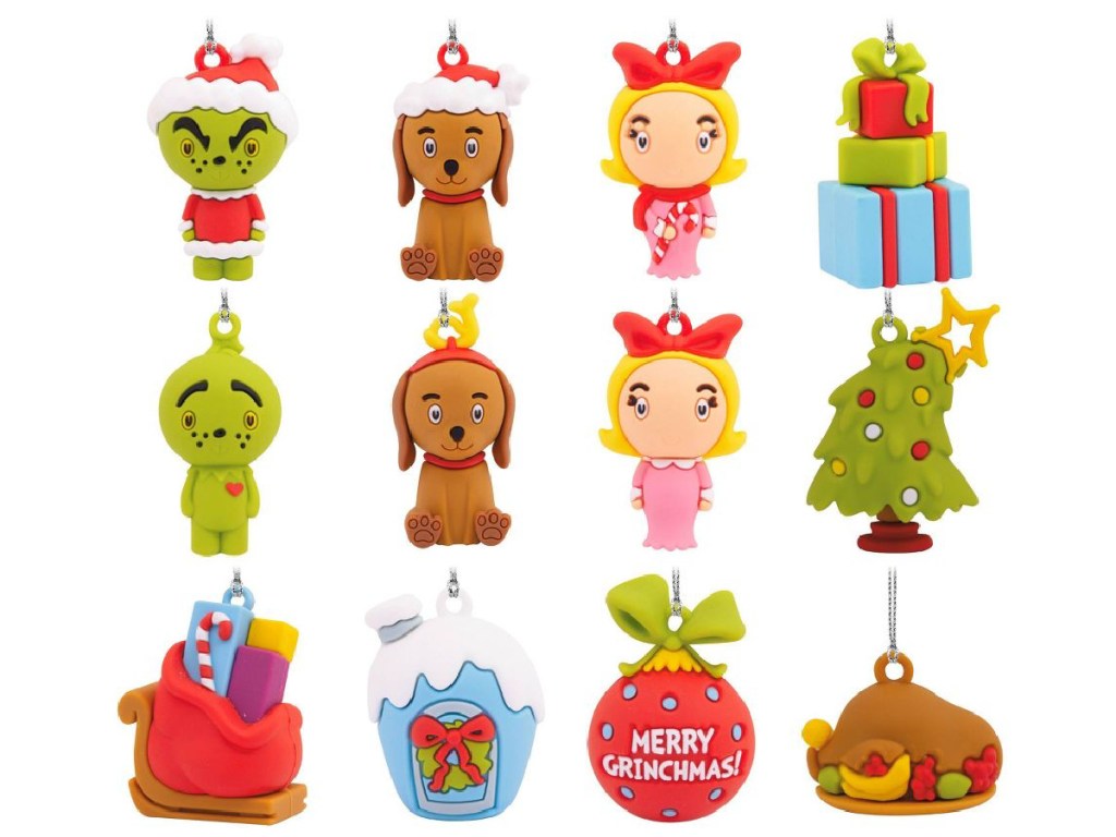 Hallmark Dr. Seuss The Grinch Countdown Calendar Christmas Tree Ornament 12 Piece Set
