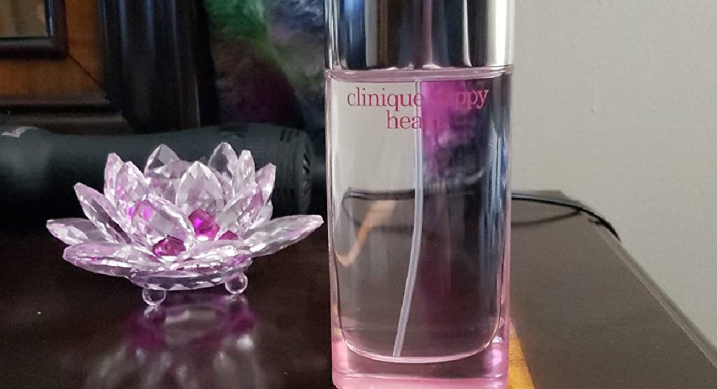 Happy HeartPerfume Spray, 3.4 fl oz displayed on table