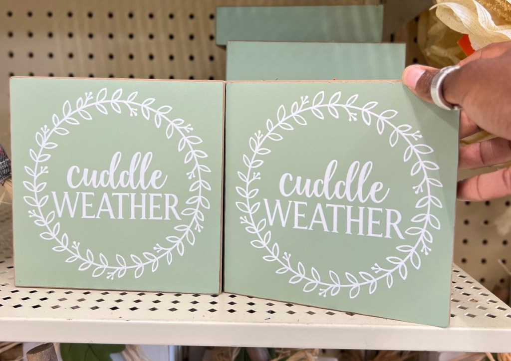 Hobby Lobby Cuddle Weather Sign
