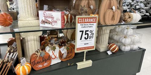 75% Off Hobby Lobby Fall Decor Clearance | Shop Signs, Tabletop Items, Ornaments, & More from $2.25