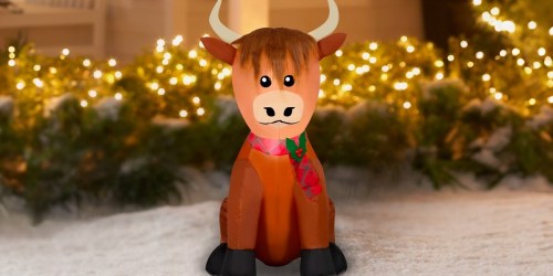 Walmart Christmas Inflatables Under $20 | Highland Cow, Gnomes, Penguin, & More