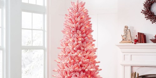 Walmart Christmas Tree Sale | 7.5′ Pre-Lit Pink Christmas Tree Just $42 Shipped (Regularly $169)