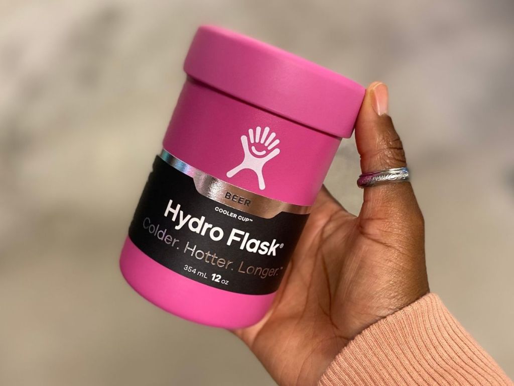 Hydro Flask Cooler Cup in woman's hans